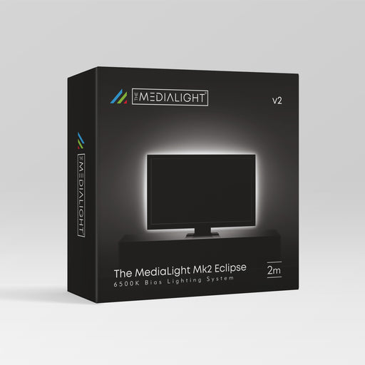 MediaLight Mk2 v2 Eclipse (2024 New Version) For Computer Displays - MediaLight Bias Lighting