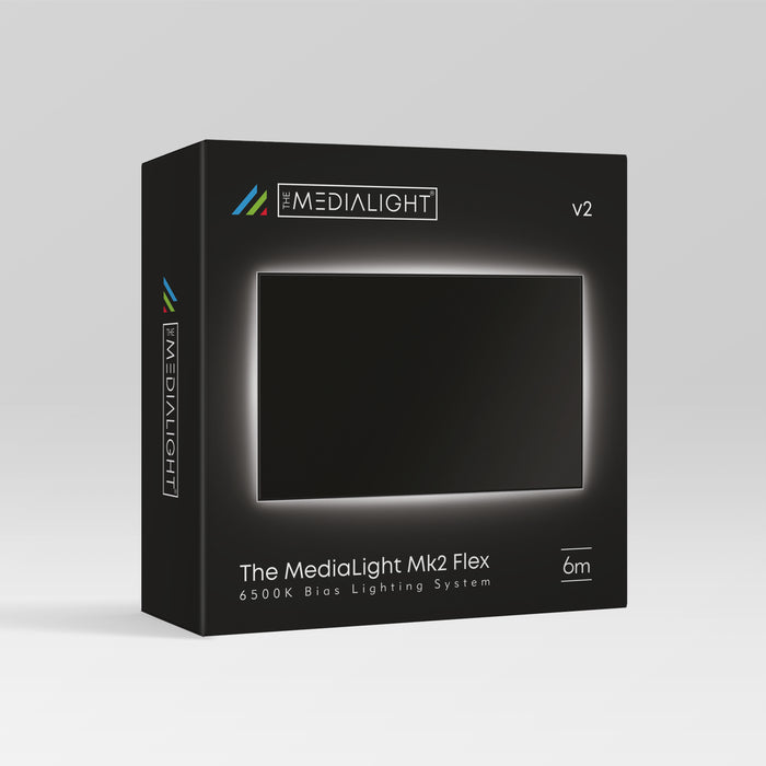 MediaLight Mk2 v2 (2024 New Version) Flex CRI 98 6500K White Bias Lighting - MediaLight Bias Lighting