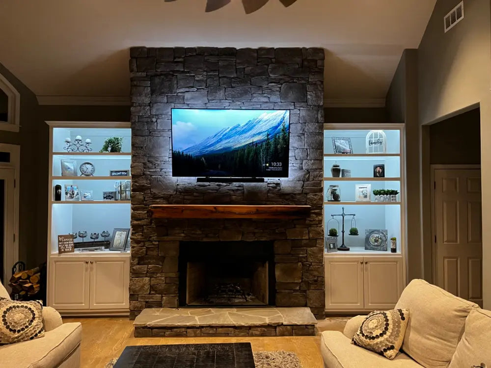 home theater with medialight bias lighting