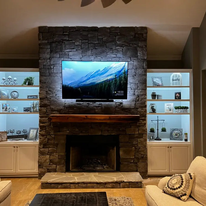 home theater with medialight bias lighting