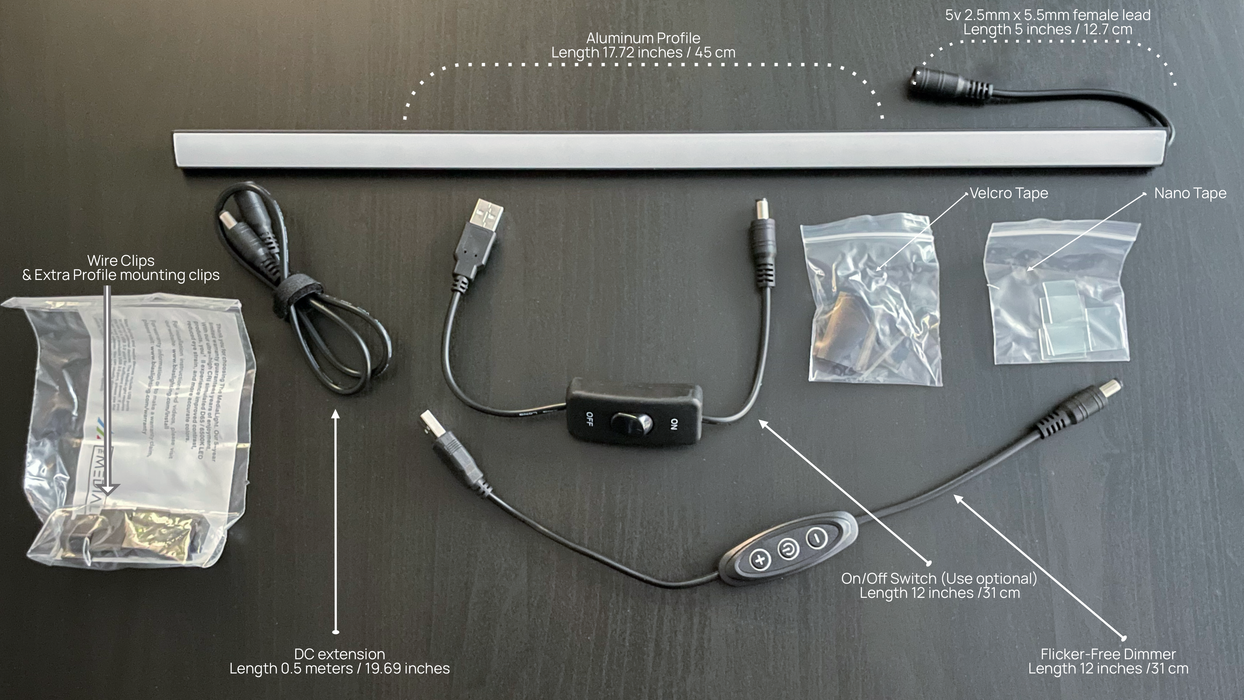 Ideal-Lume Linear Profile 5v - MediaLight Bias Lighting