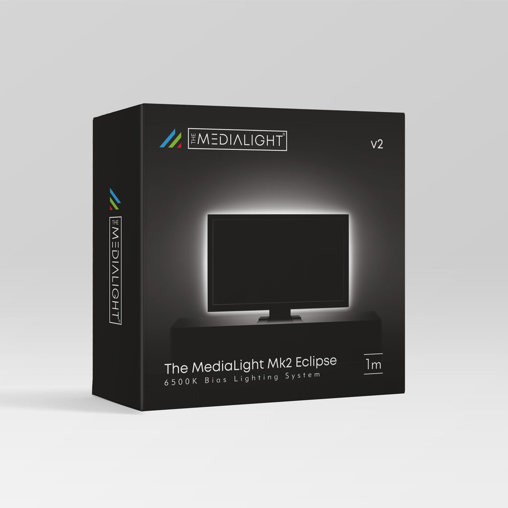 MediaLight Mk2 Eclipse 1m 6500K CRI 98 Bias Lighting — MediaLight