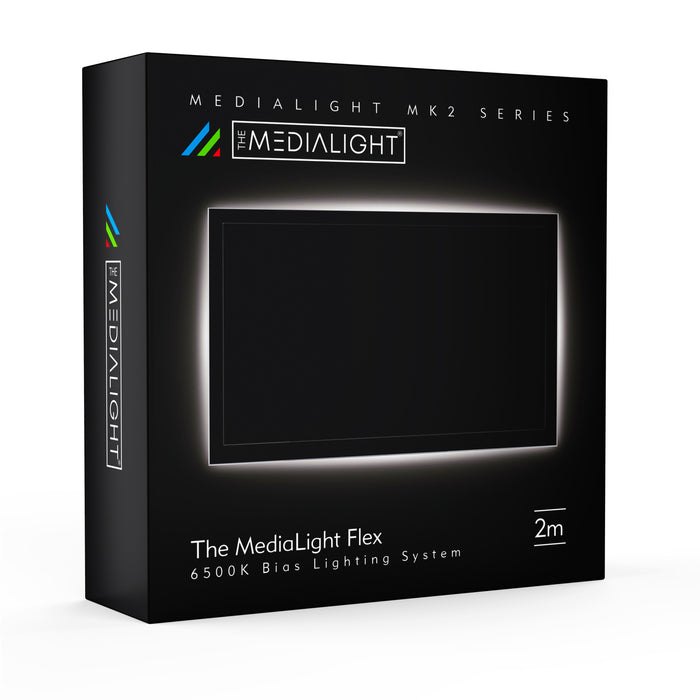 MediaLight Mk2 Flex CRI 98 6500K Бяло наклонно осветление - Bias Lighting.com от MediaLight Bias Lighting