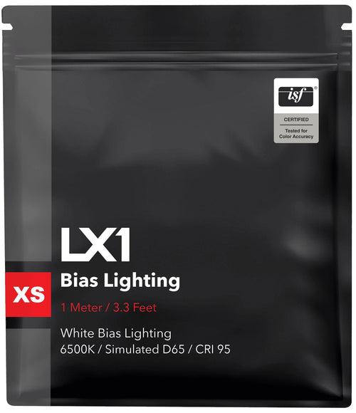 LX1 előfeszített világítás CRI 95 6500K szimulált D65 fehér előfeszített lámpák - Bias Lighting.com, MediaLight Bias Lighting